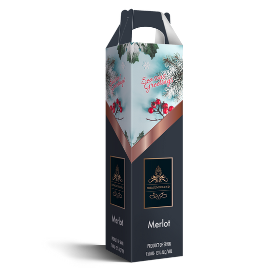 Custom Printed Wine Box with Handle
