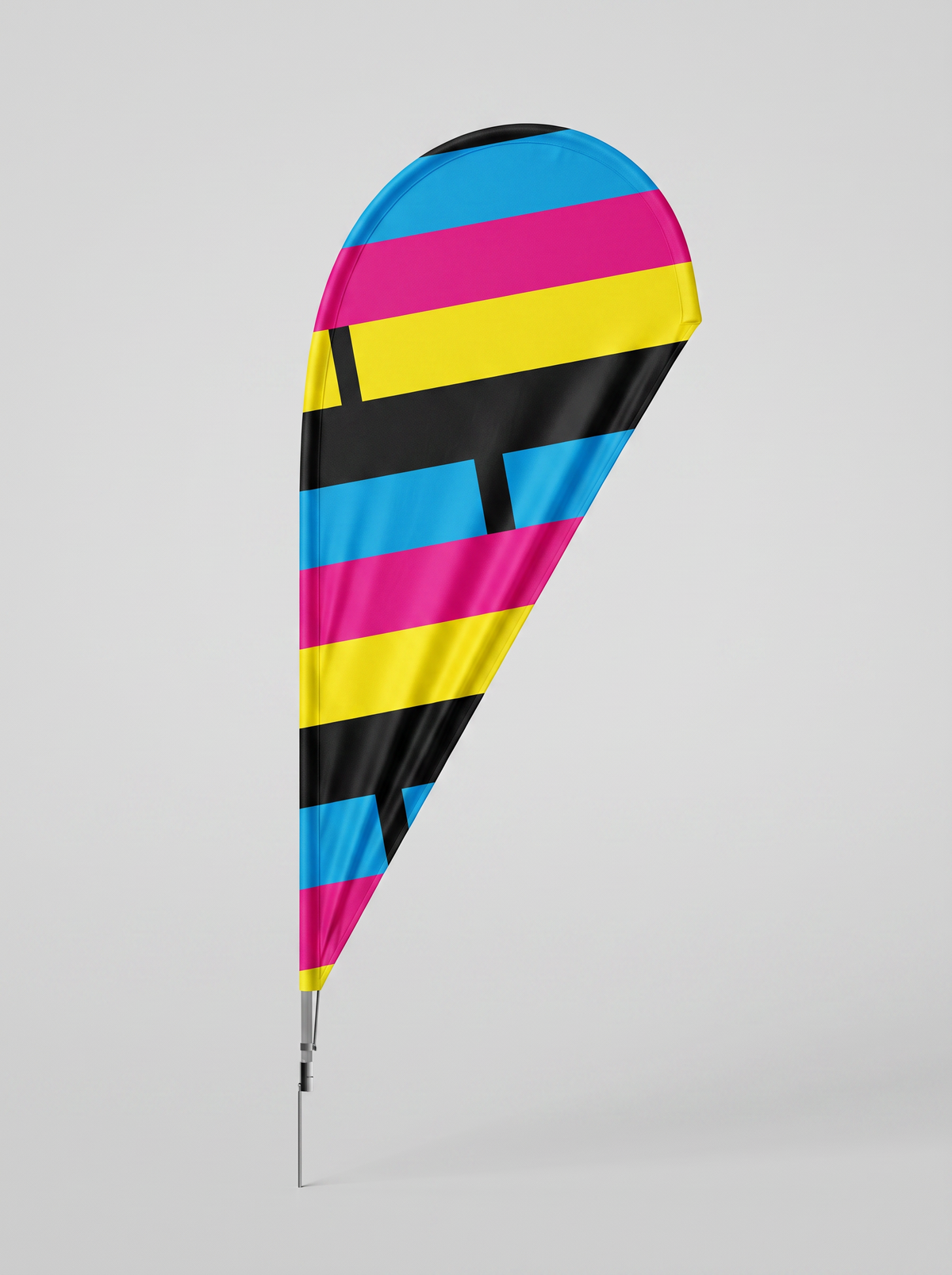 Teardrop Flag with CMYK color design - Barjo Printing & Signs