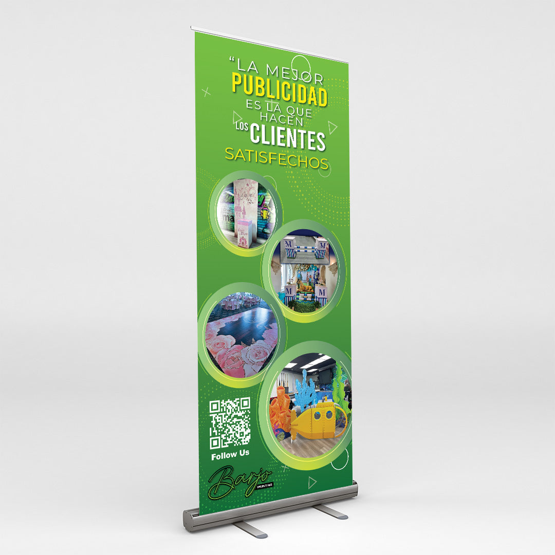 Roll Up Banner, smooth vinyl.