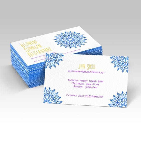 Painted Edge Business Cards detail