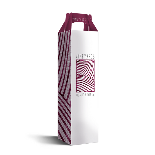 Custom Printed Wine Box with Handle