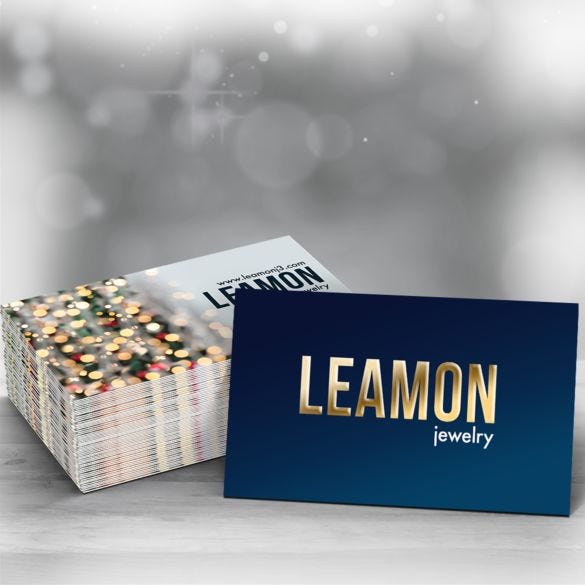 Raised Foil Business Cards detail