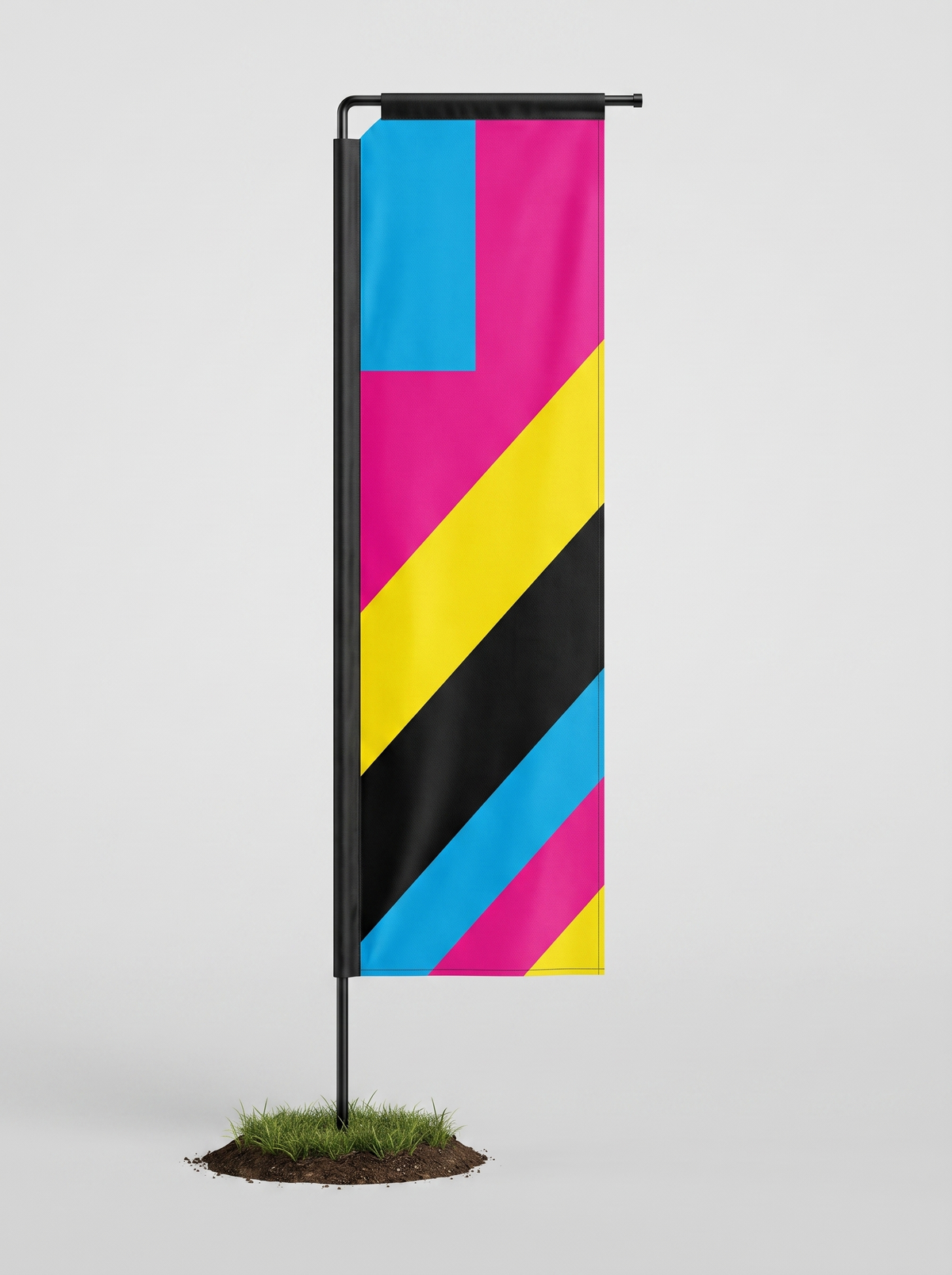 Rectangular Flag with CMYK color design - Barjo Printing & Signs