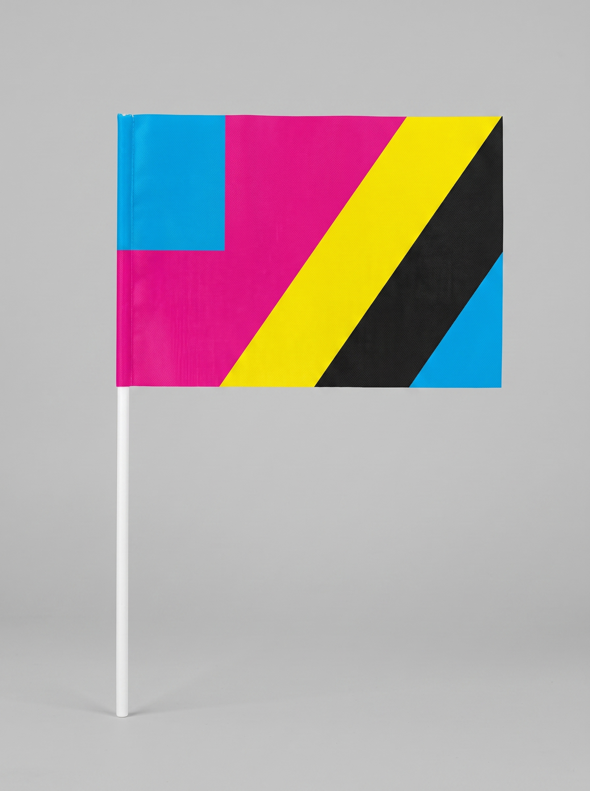 Hand Waving Flag with CMYK color design - Barjo Printing & Signs