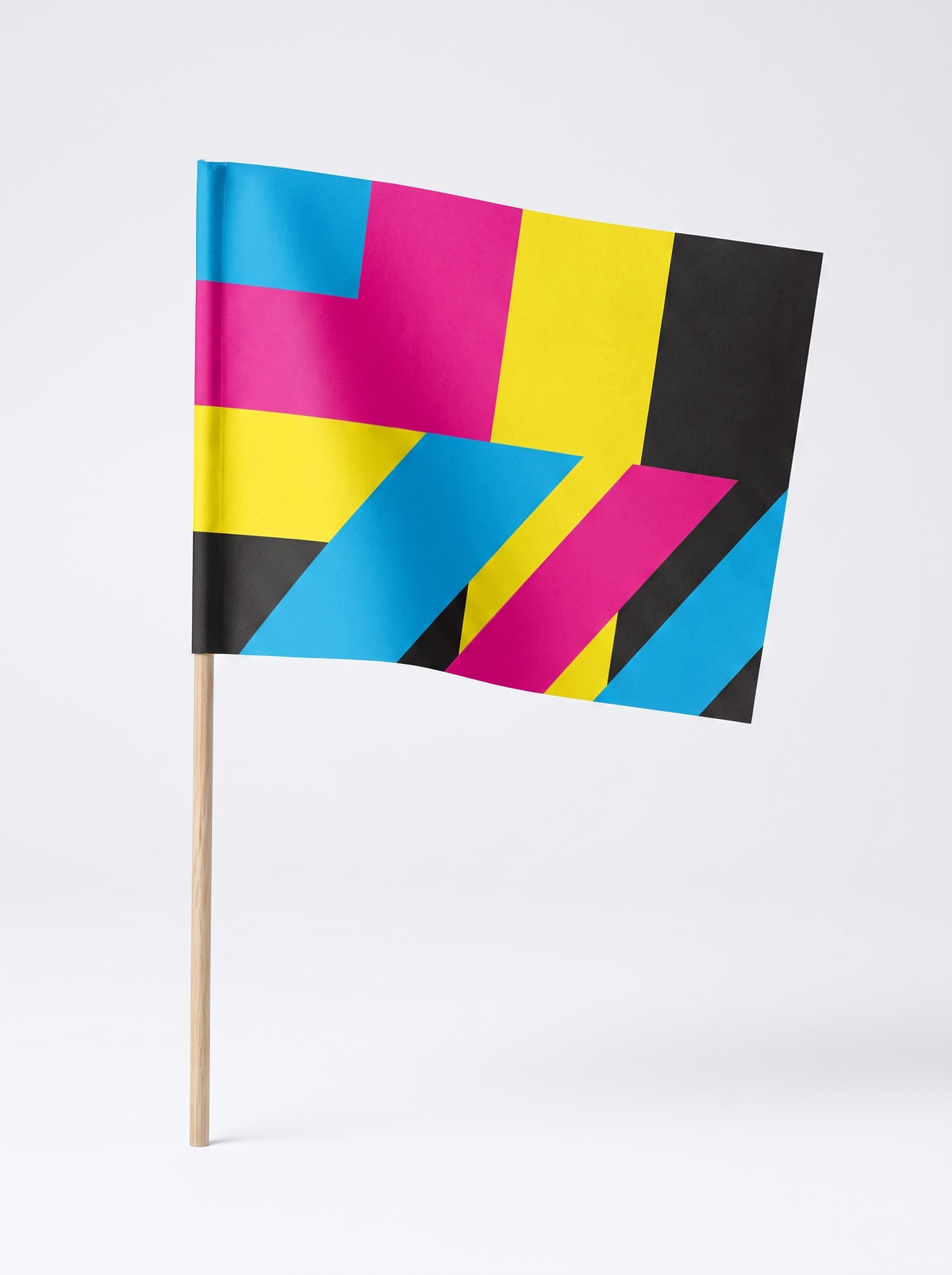 Paper Hand Waving Flag with CMYK color design - Barjo Printing & Signs