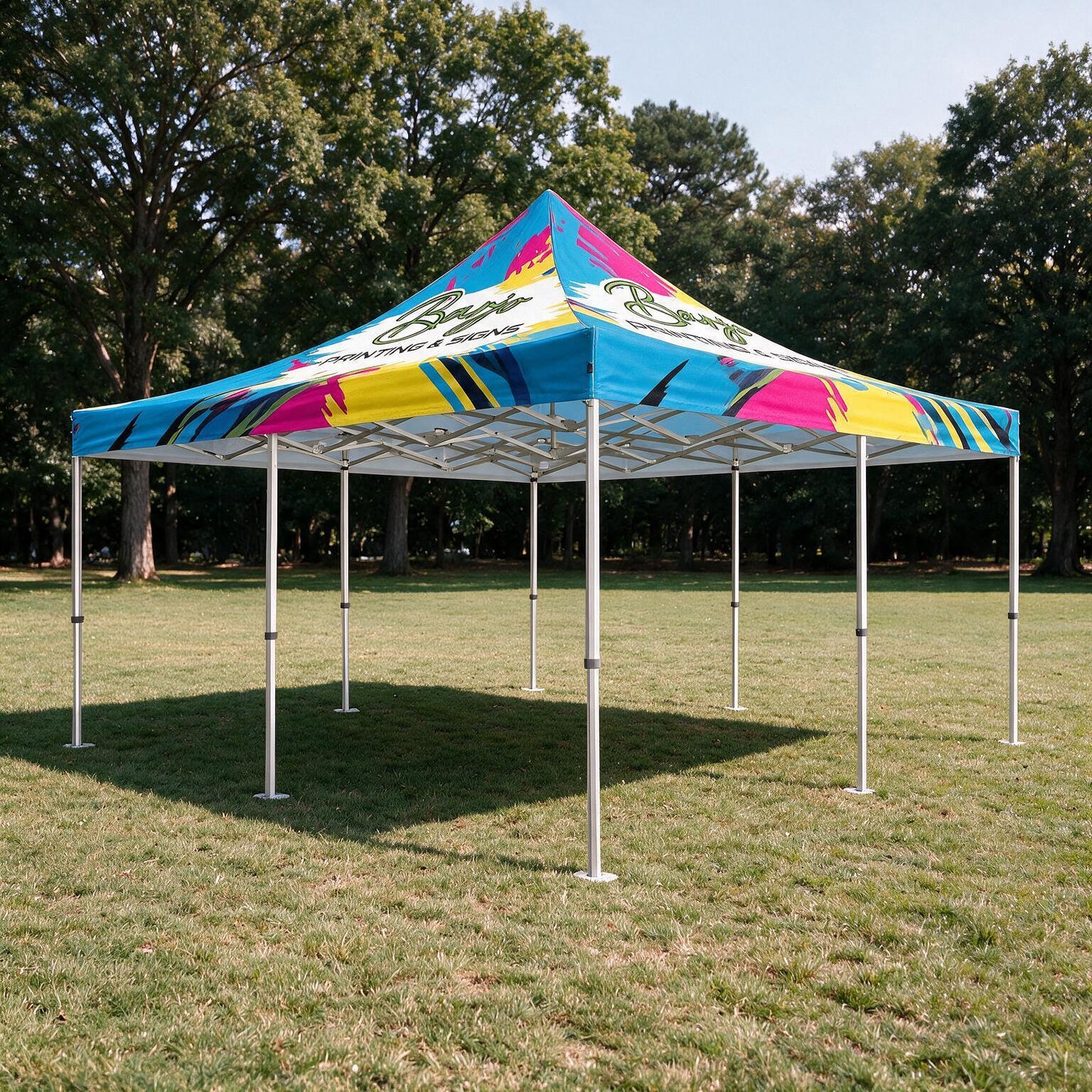 Tent 20x20 Ft - Barjo Printing & Signs CMYK design mockup