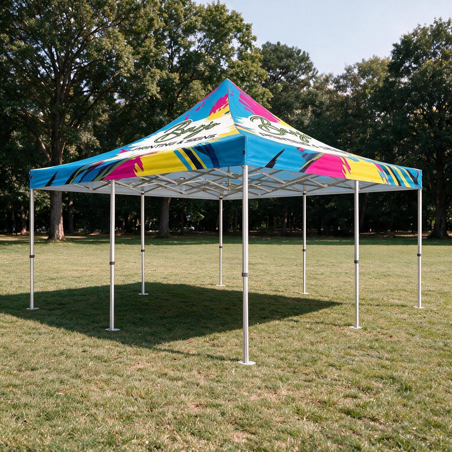 Tent 20x20 Ft - Barjo Printing & Signs CMYK design mockup