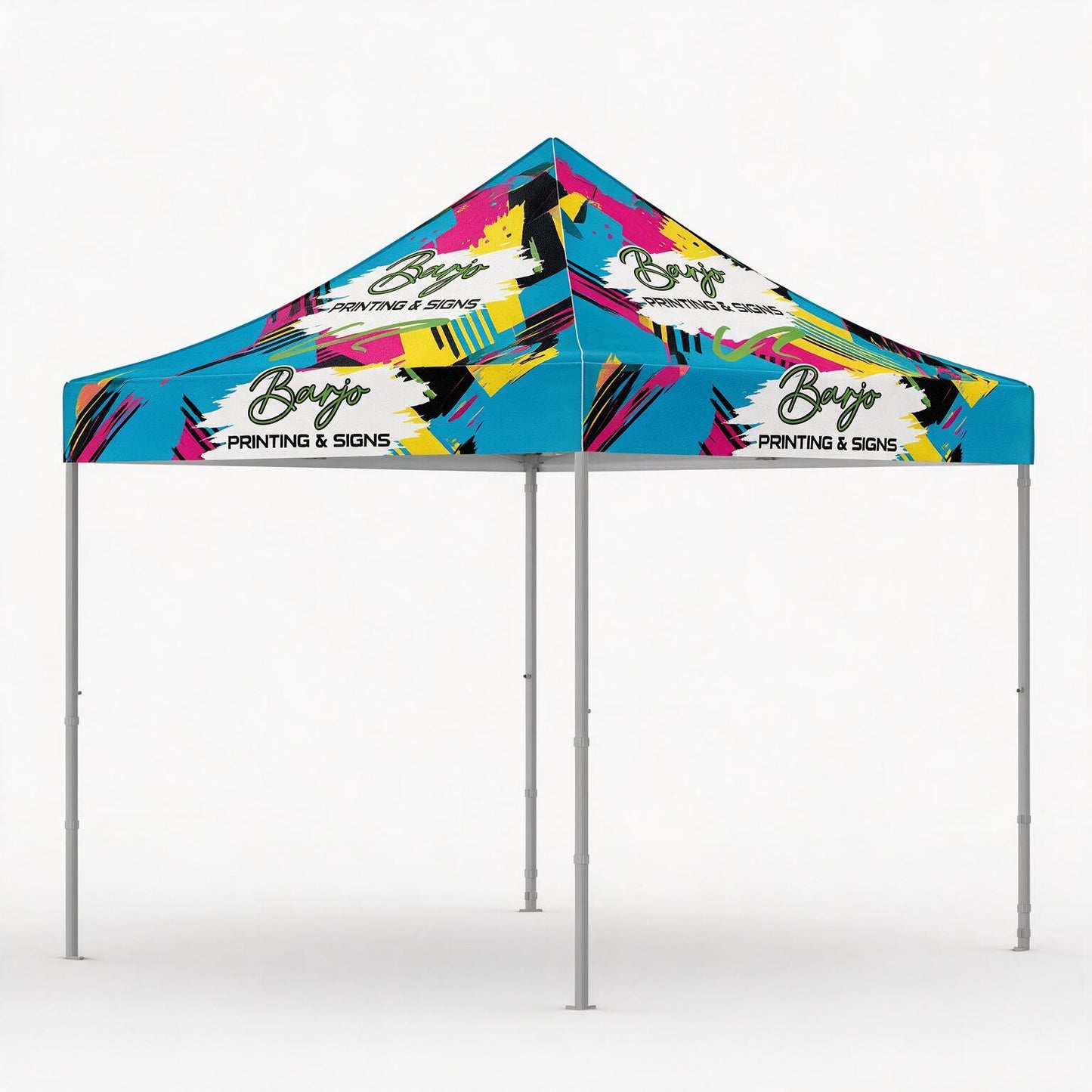 Tent 10x10 Ft - Barjo Printing & Signs CMYK design mockup