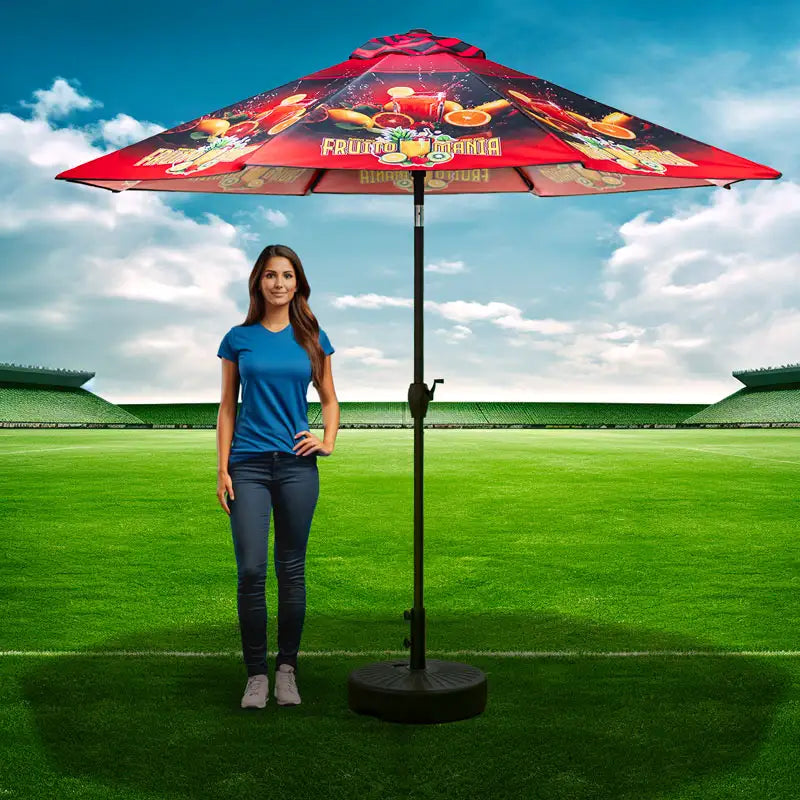 Custom Large Outdoor Umbrella - open